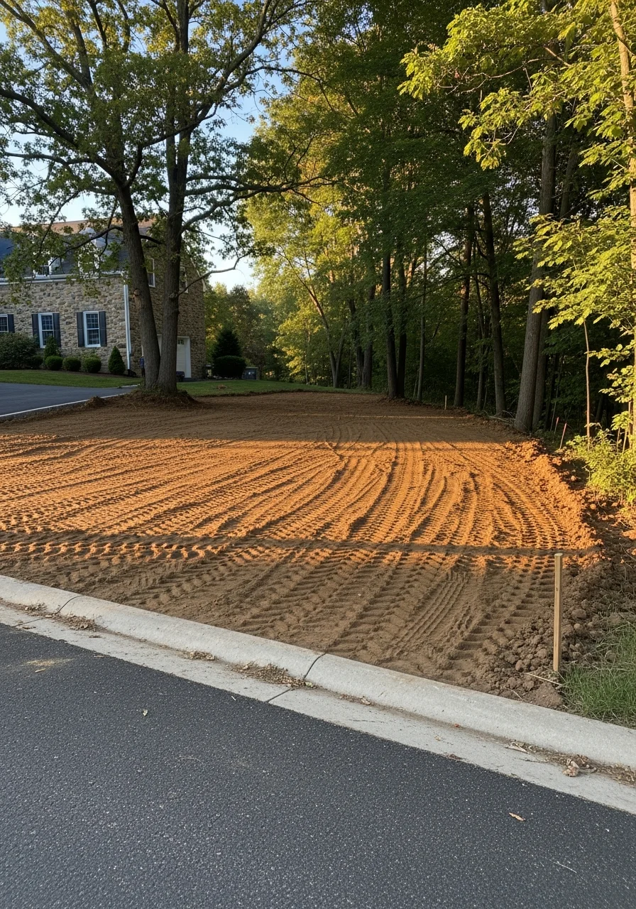 Sussex County homeowner standing in front of completed project on their property.